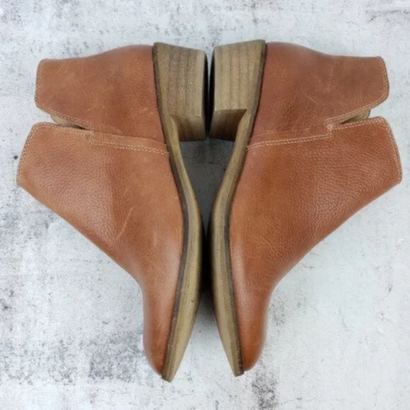 Splendid Pebbled Genuine Leather Ankle Booties size 6.5 Minimalist Preppy - Picture 6 of 12